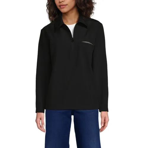Unisex Soft Shell Collared Half Zip Pullover Top