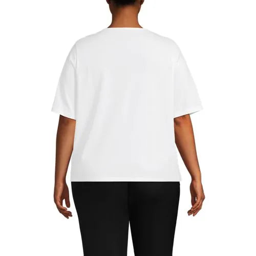 School Uniform Women's Supima Jersey Half Sleeve Splitneck Shirt