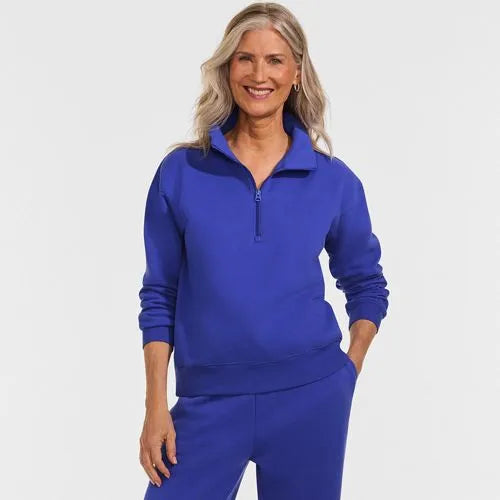 Women's Serious Sweats Relaxed Quarter Zip Pullover Sweatshirt