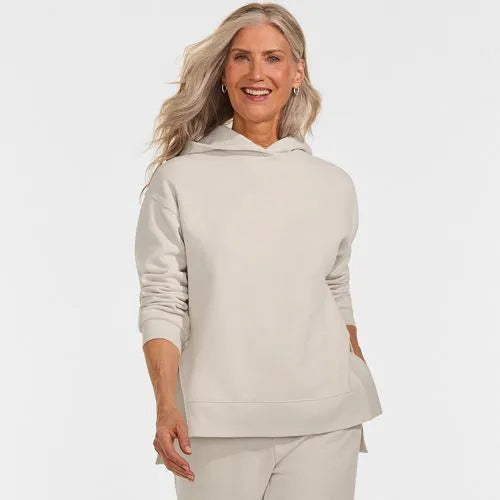 Women's Long Sleeve Serious Sweats Hooded Tunic Sweatshirt