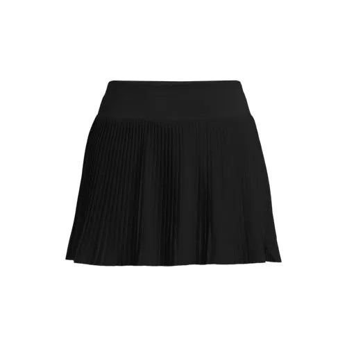 Women's High Waisted Pleated Woven Swim Skort