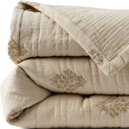 Embroidered Matelasse Bed Coverlet