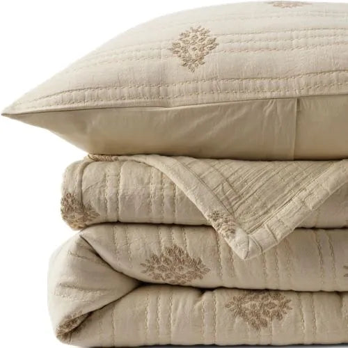 Embroidered Matelasse Bed Coverlet