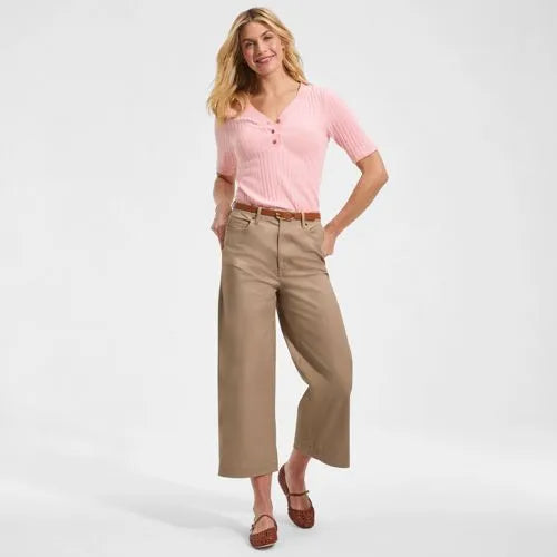 Women's Knockabout Chino High Rise 5 Pocket Wide Leg Crop Pants