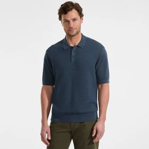 Men's Short Sleeve Fine Gauge Sweater Polo