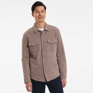 Men's Long Sleeve Bedford Button Through Utility Overshirt