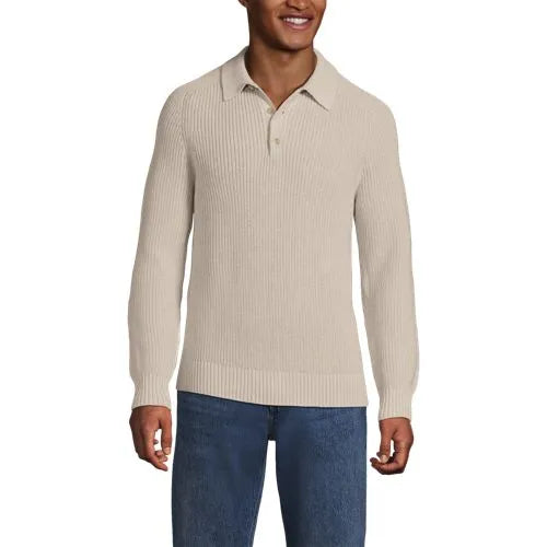 Men's Long Sleeve Drifter Polo Sweater