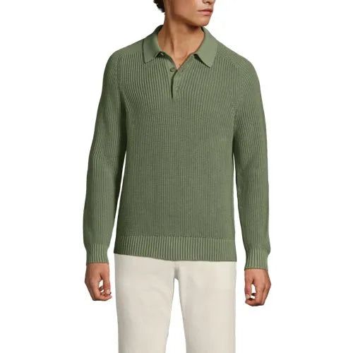 Men's Long Sleeve Drifter Polo Sweater