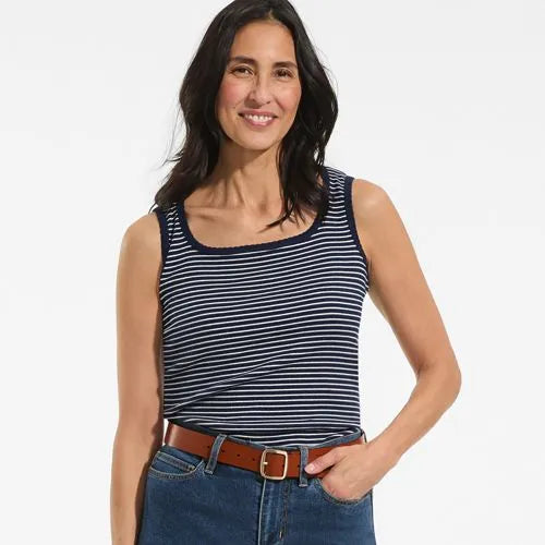 Women's Micro Rib Square Neck Tank