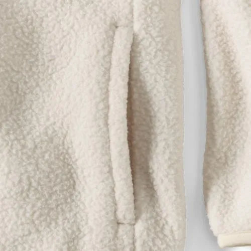 Unisex Snap Neck Fleece Pullover