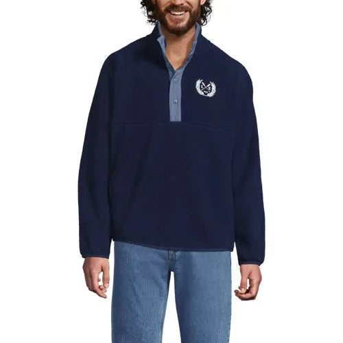 Unisex Snap Neck Fleece Pullover