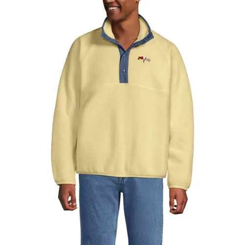 Unisex Snap Neck Fleece Pullover