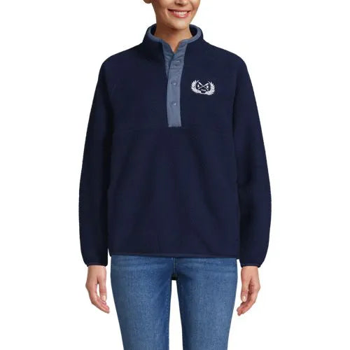 Unisex Snap Neck Fleece Pullover