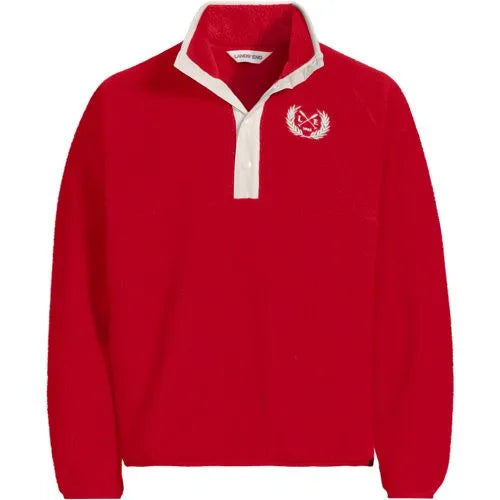 Unisex Snap Neck Fleece Pullover