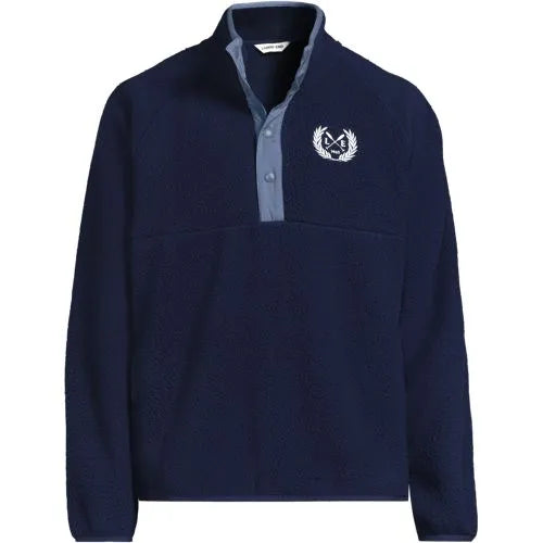 Unisex Snap Neck Fleece Pullover