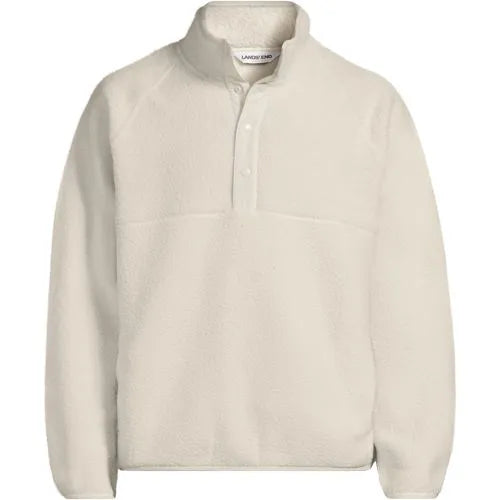 Unisex Snap Neck Fleece Pullover
