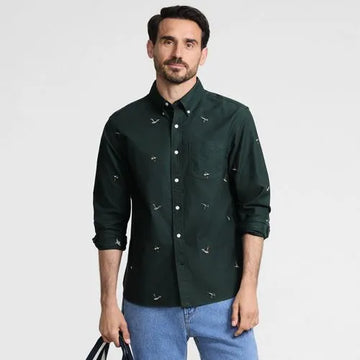 Men's Long Sleeve Sail Rigger Oxford Embroidered Shirt