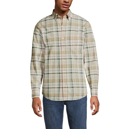 Men's Long Sleeve Madras Shirt