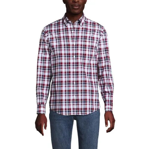 Men's Long Sleeve Madras Shirt