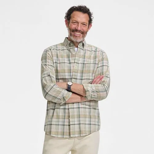 Men's Long Sleeve Madras Shirt