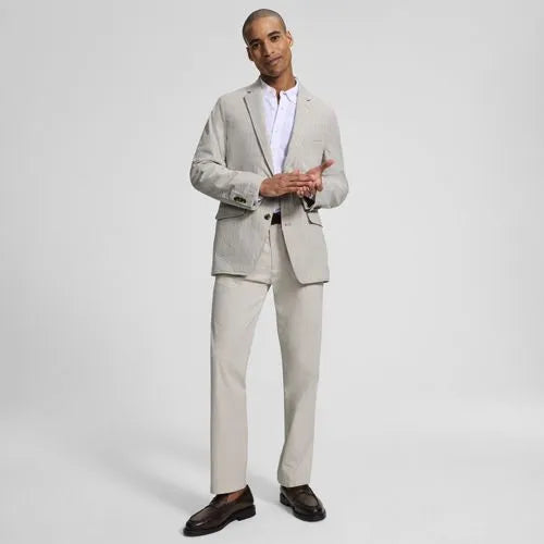 Men's Classic Fit Seersucker Polished Trouser