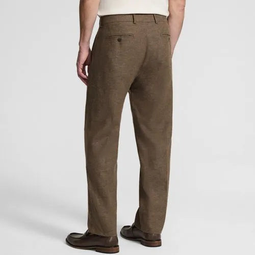 Men's Classic Fit Linen Blend Polished Trouser