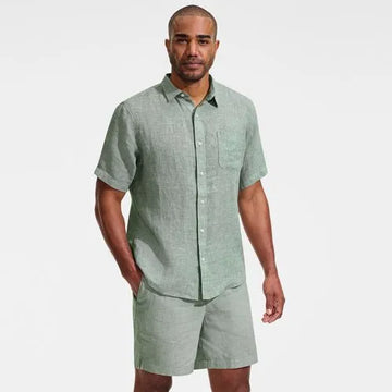 Men's 7" Linen Blend Pull On Deck Short