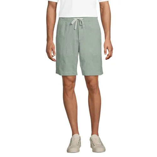 Men's 9" Linen Blend Pull On Deck Short