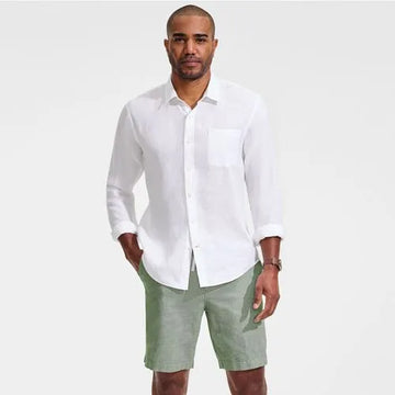 Men's 9" Linen Blend Pull On Deck Short