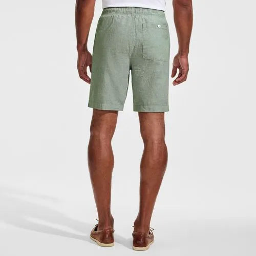 Men's 9" Linen Blend Pull On Deck Short