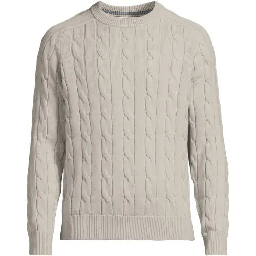 Men's Long Sleeve Drifter Cable Crewneck Sweater
