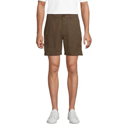 Men's 7" Classic Fit Linen Cotton Short