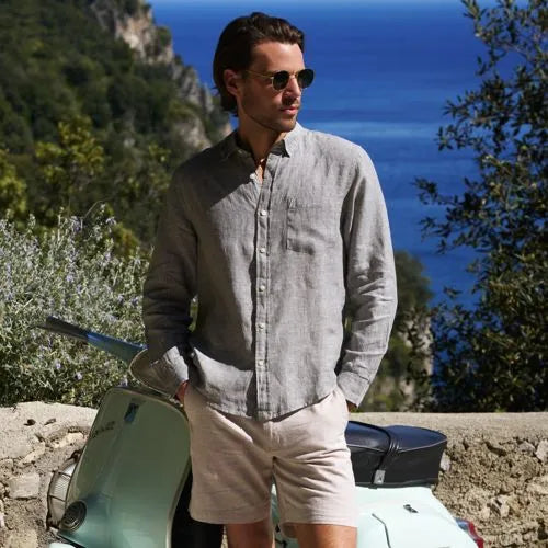 Men's 7" Classic Fit Linen Cotton Short