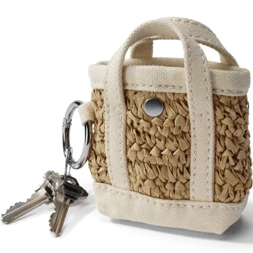 Micro Raffia Tote Charm
