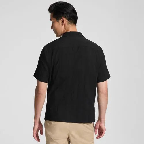 Men's Textured Camp Collar Shirt
