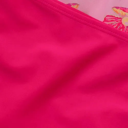 Girls Chlorine Resistant Ruffle Tankini Swimsuit Set