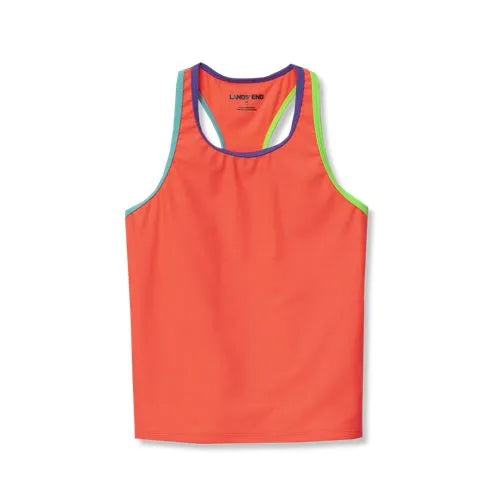 Girls Chlorine Resistant Racer Back Tankini Swim Top