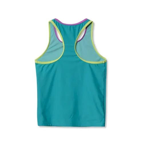 Girls Chlorine Resistant Racer Back Tankini Swim Top
