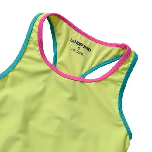 Girls Chlorine Resistant Racer Back Tankini Swim Top