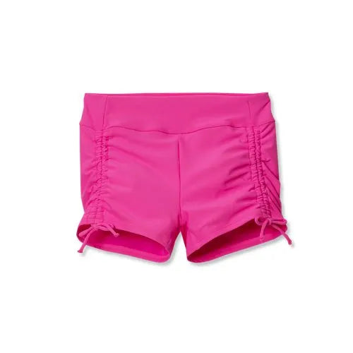 Girls Chlorine Resistant Ruched Swim Boyshort