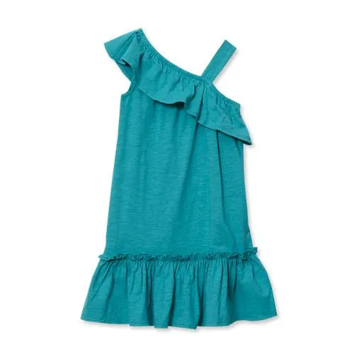 Girls Ruffle Asymmetrical Dress