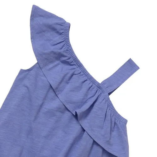 Girls Ruffle Asymmetrical Dress