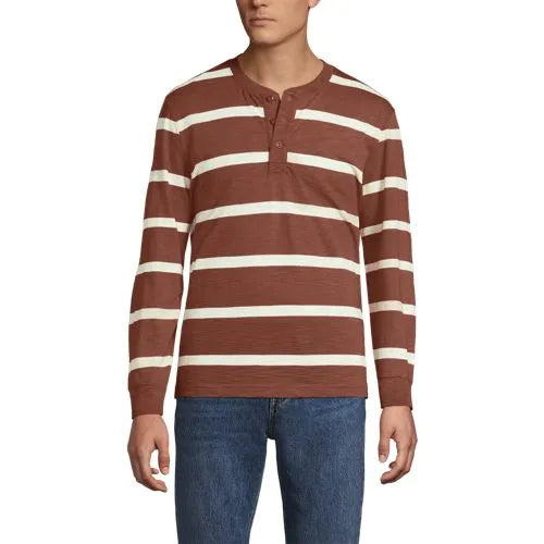 Men's Long Sleeve Slub Henley