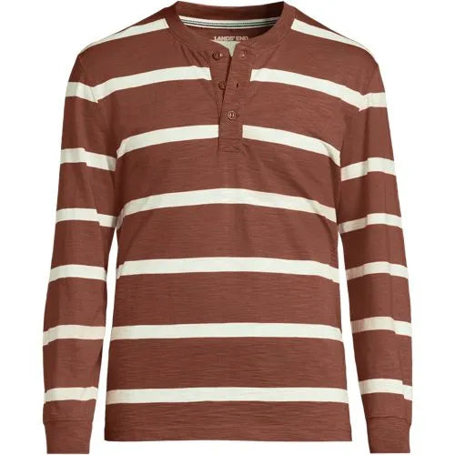 Men's Long Sleeve Slub Henley