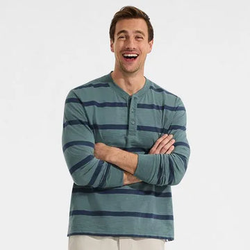 Men's Long Sleeve Slub Henley
