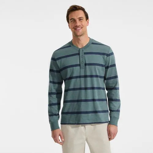 Men's Long Sleeve Slub Henley