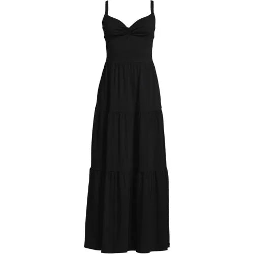 Women's Cotton Modal Twist Front Tiered Maxi Dress