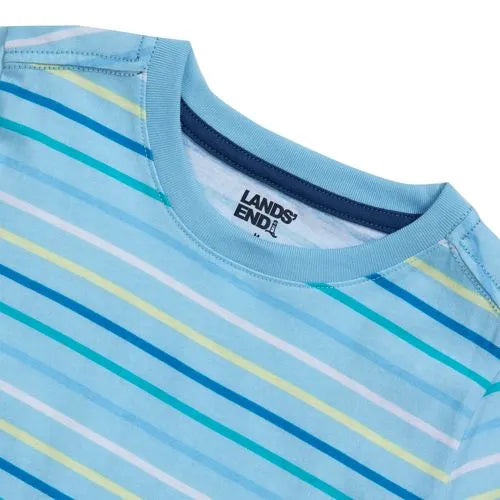 Boys Short Sleeve Stripe Crewneck Tee