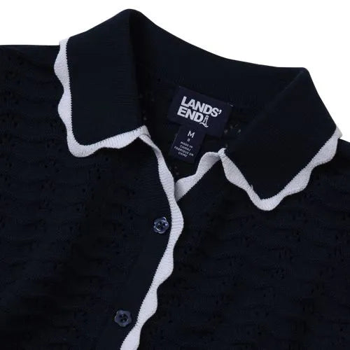 Girls Short Sleeve Collared Sweater