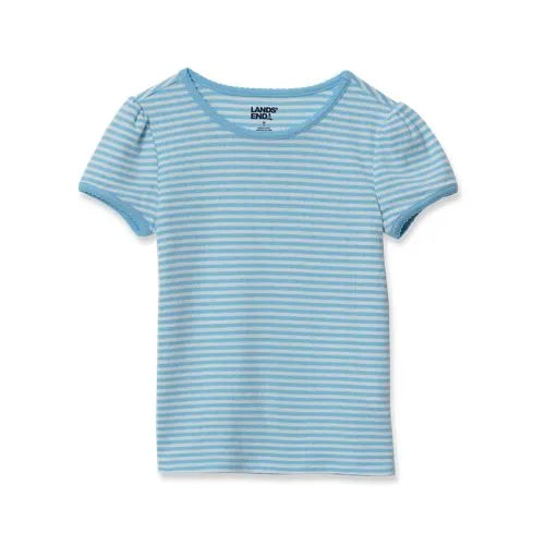Girls Short Sleeve Pointelle Knit Tee